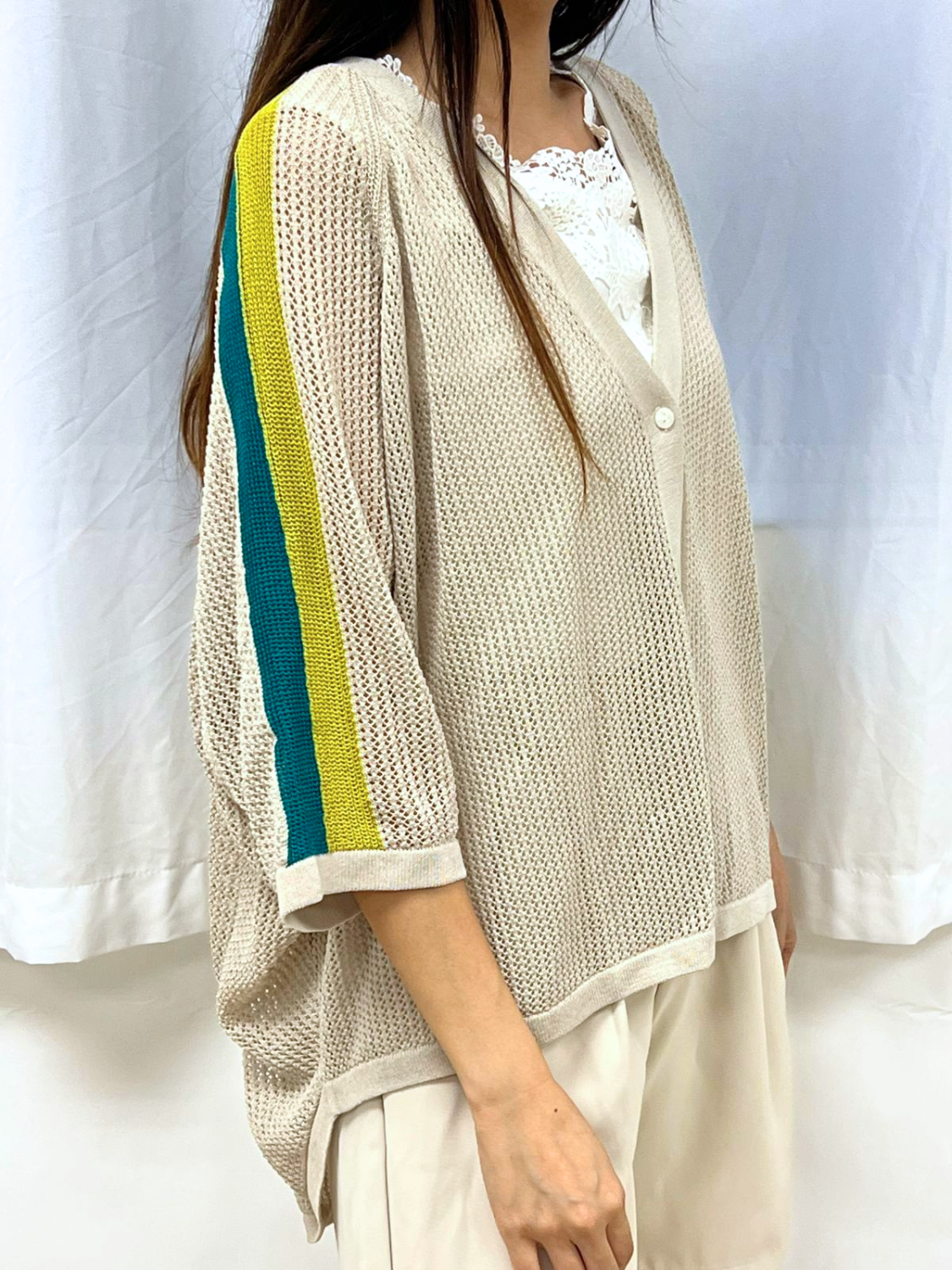 IY 人造絲混紡亞麻觸感外套