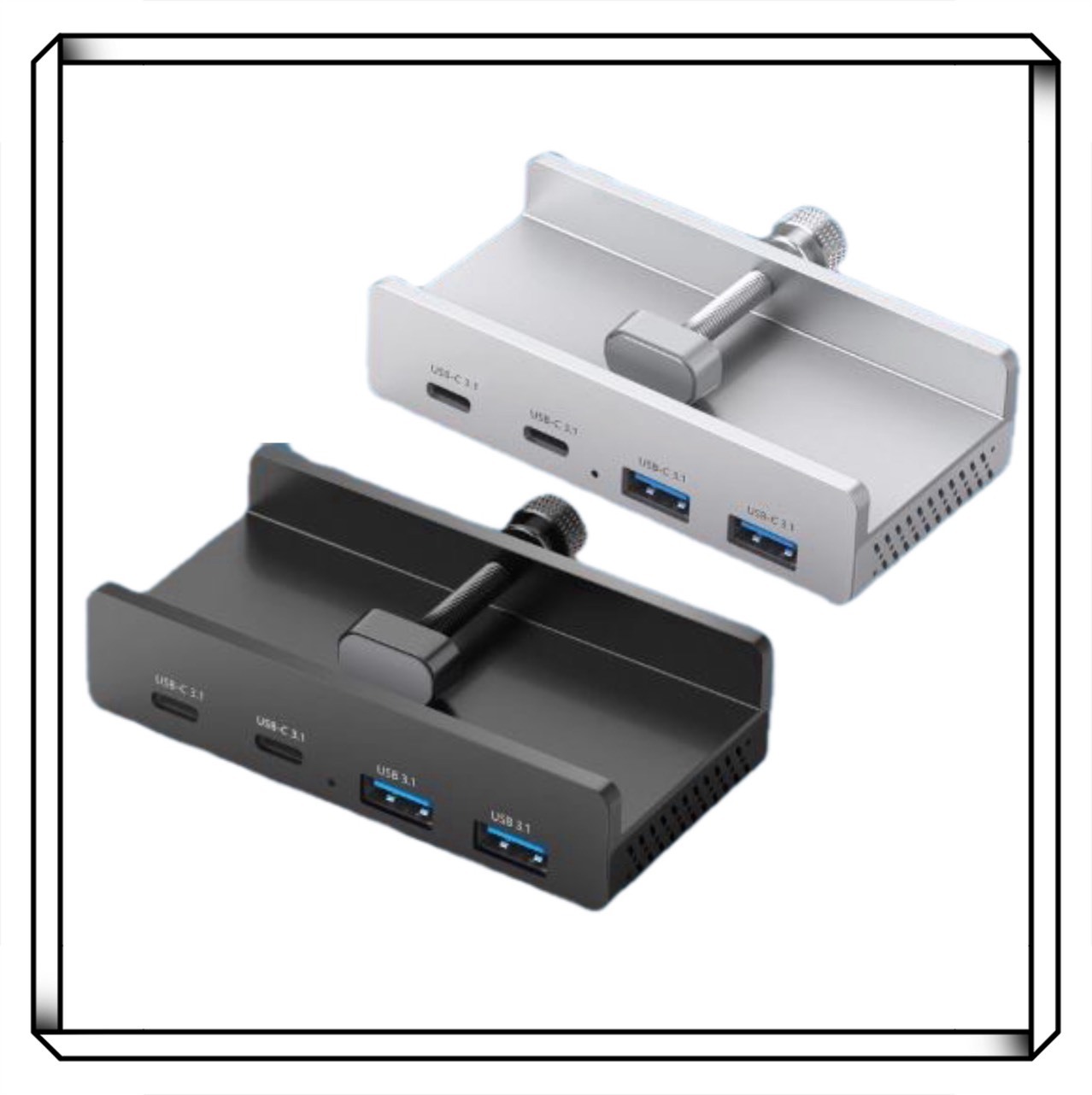 USB3.2 10G 集線器 分線器 USB hub 鋁合金 卡扣式 高速擴充 TYPE-C HUB 分配器