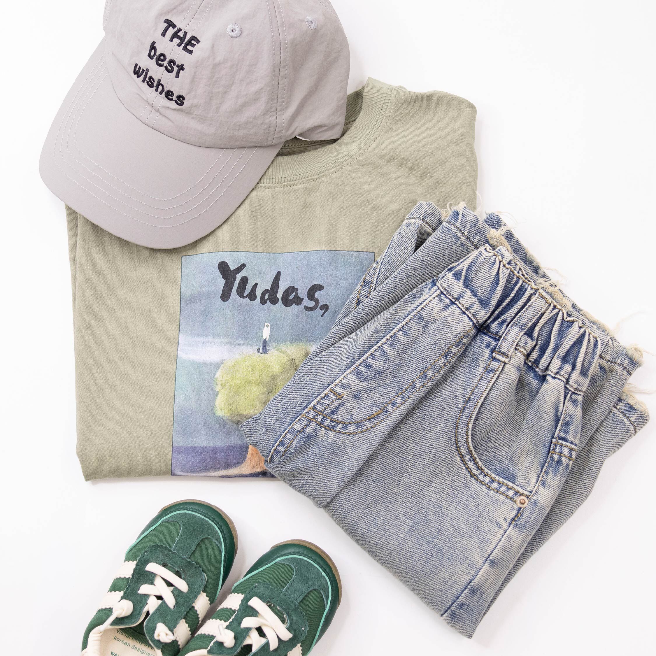 【H50923】率性微刷破設計牛仔短褲