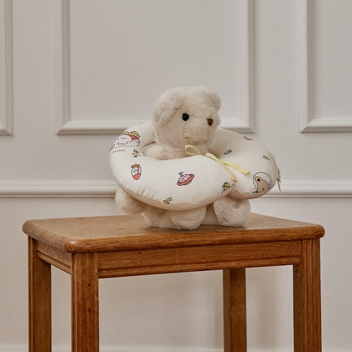 DTD玩轉人物宇宙探險/花叢兔兔/登園嘟嘟車-嬰兒推車坐墊連頸枕