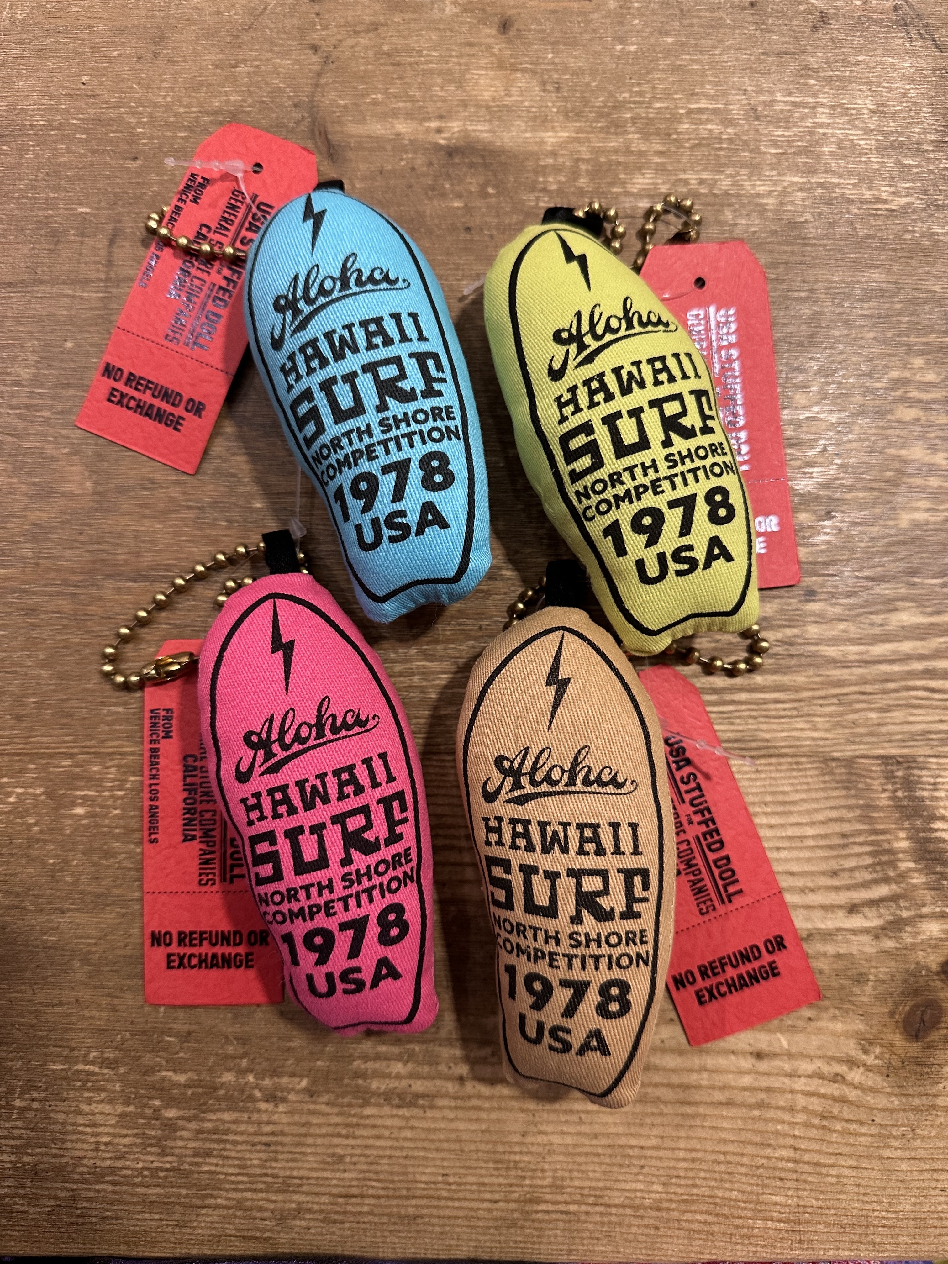 USA STUFFED DOLL ☛Surfboard Key Chain