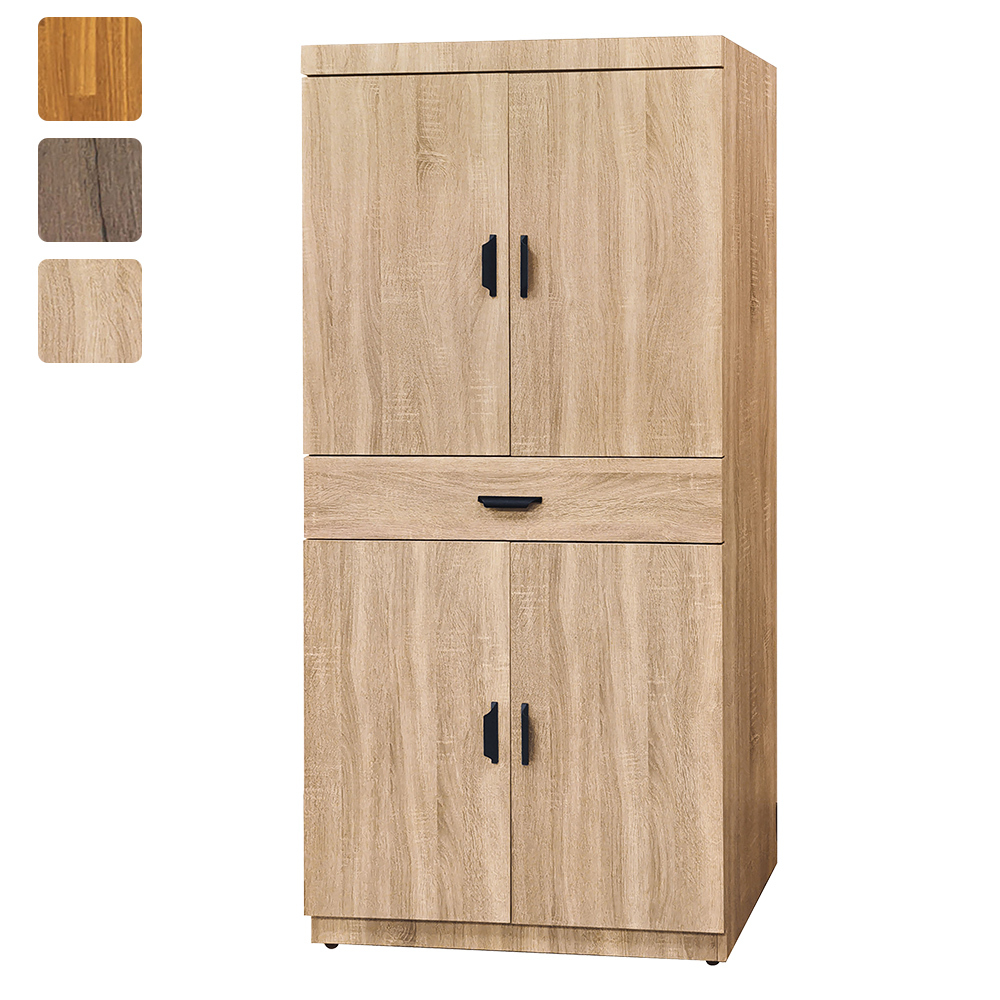 諾耶2.7尺工業風四門一抽高鞋櫃(三色可選)