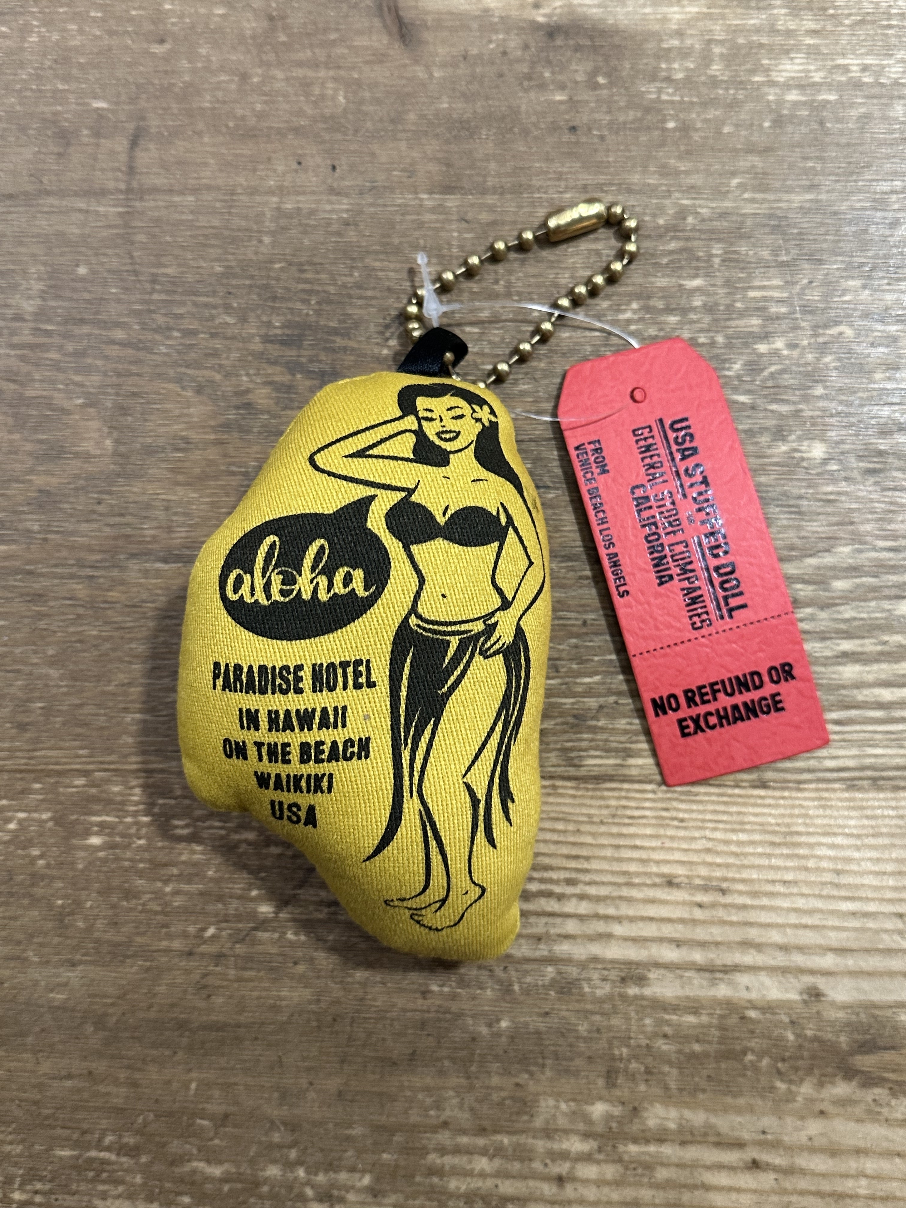 USA STUFFED DOLL ☛Hula Girl Key Chain