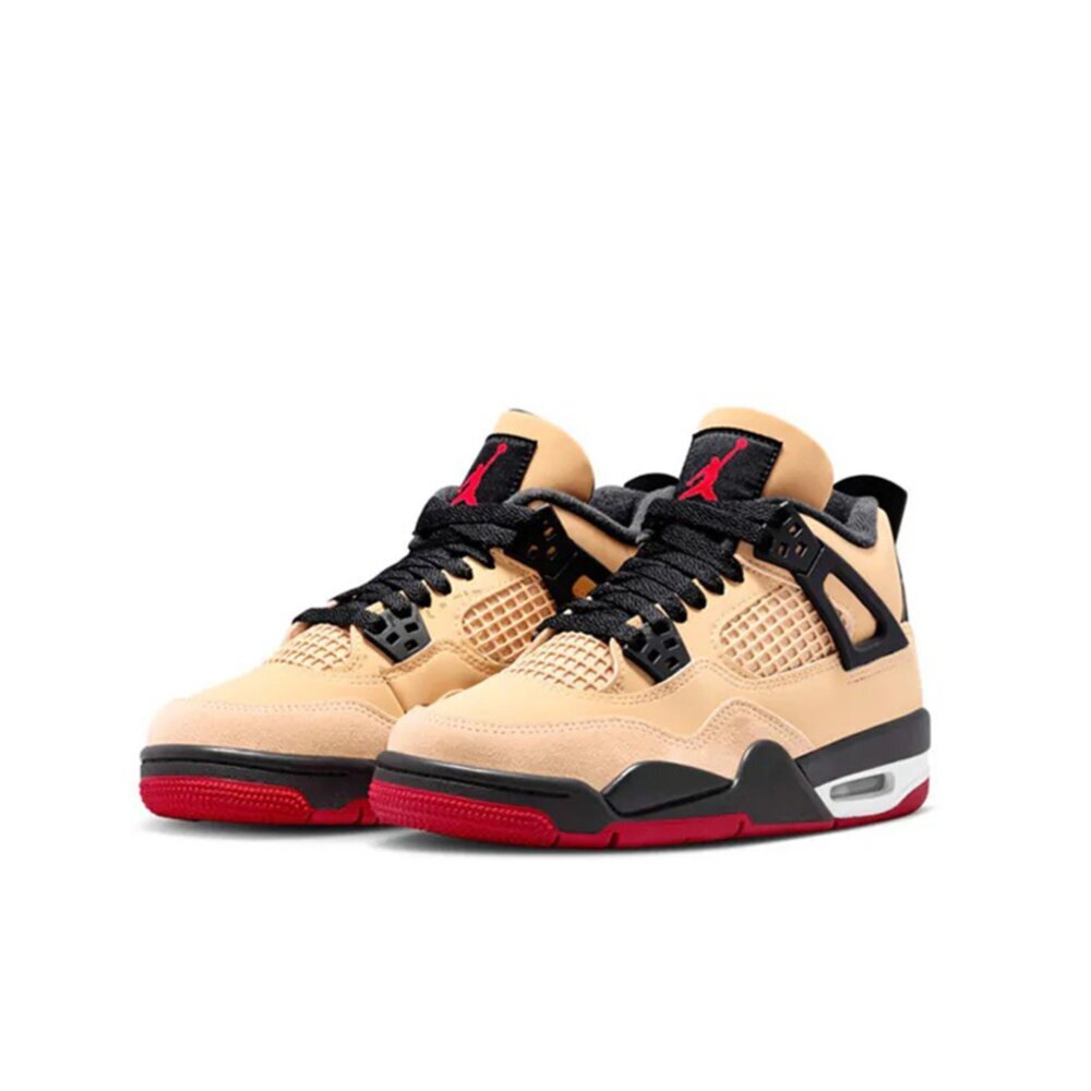 Nike Air Jordan 4 Retro Pizza 橘黃黑 籃球鞋 GS IH2094-200