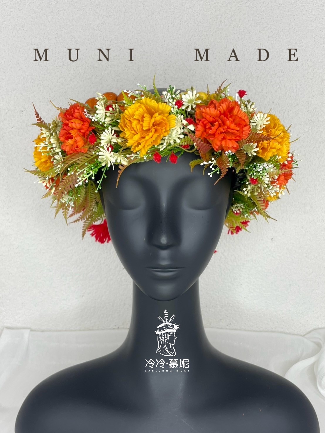 M-No.73木珠花環56cm