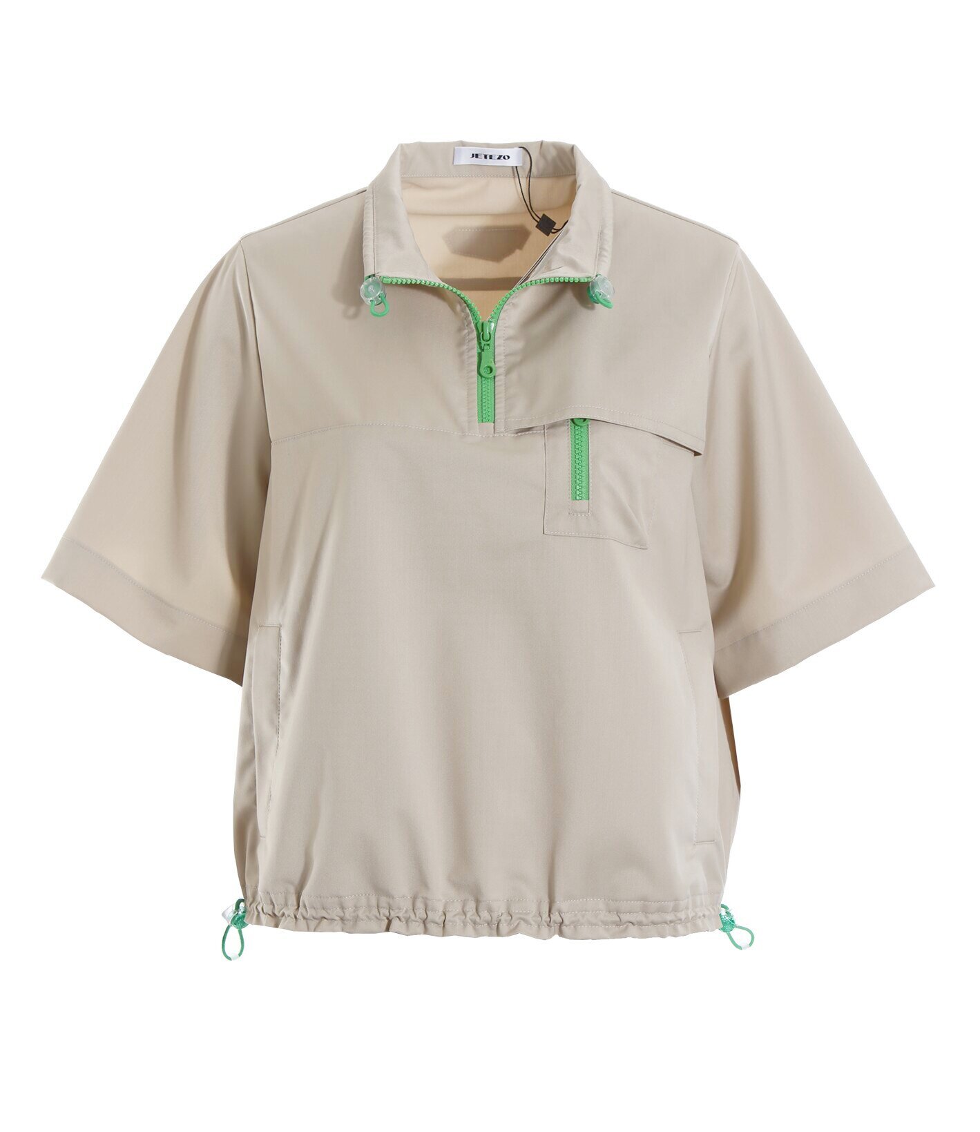 BD10056A1 機能運動水藻泥開襟短版上衣