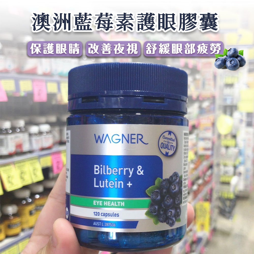 (預購商品 8/13收單) 澳洲 Wagner 藍莓素護眼膠囊 120粒