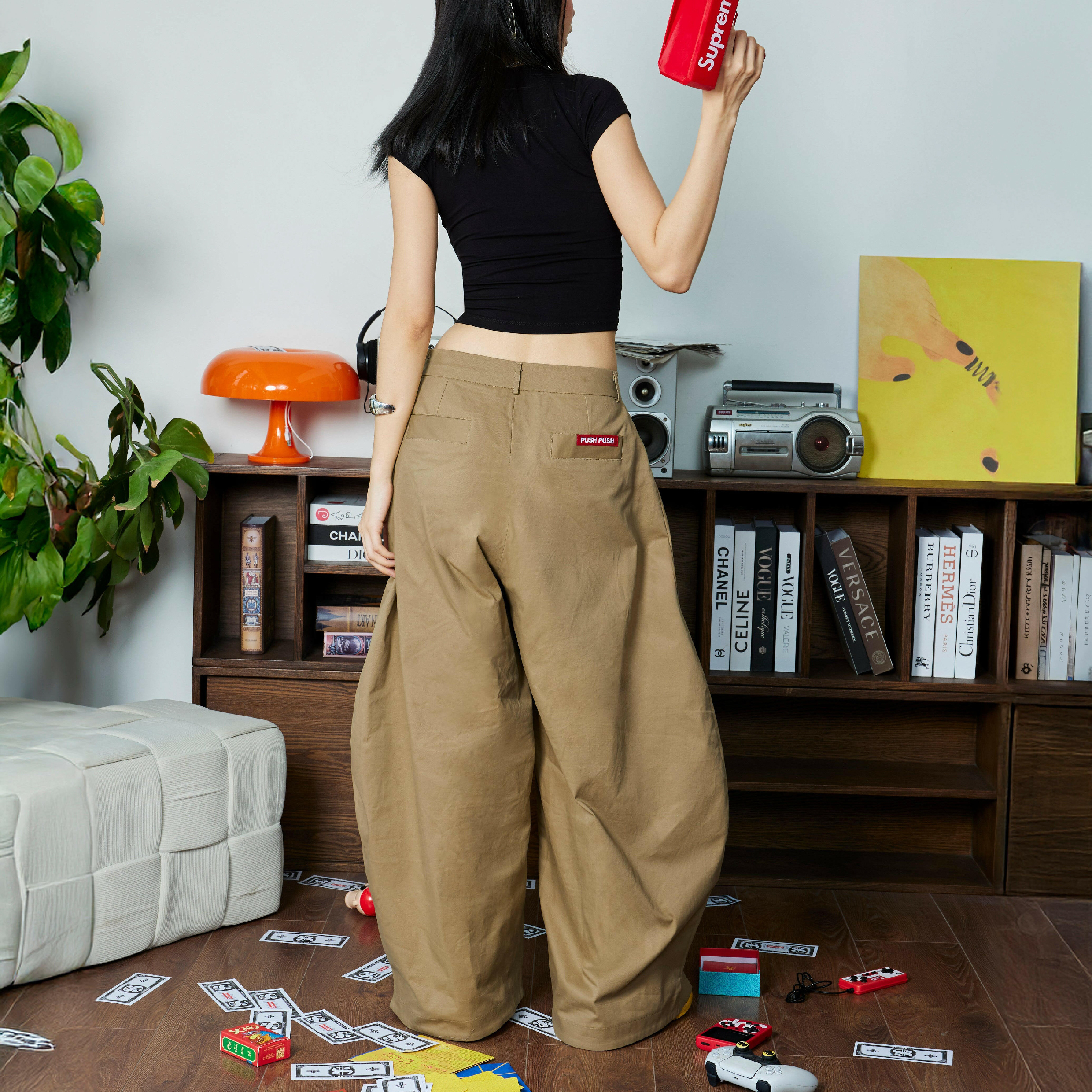 PUSH PUSH Khaki Pants 闊腿 卡其長褲