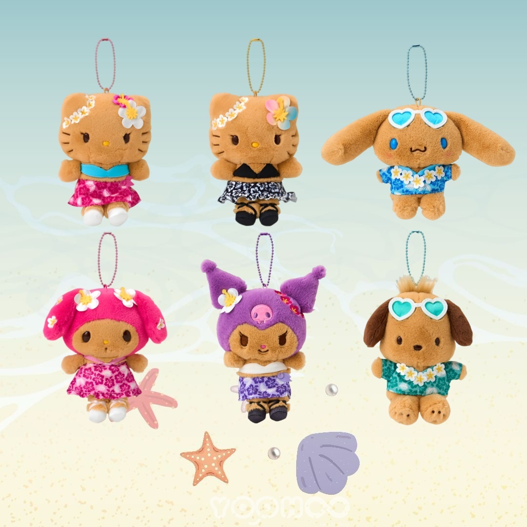 現貨┃日本 sanrio 三麗鷗 黑皮 曬黑 日燒 KITTY 大耳狗 美樂蒂 酷洛米 帕恰狗 吊飾