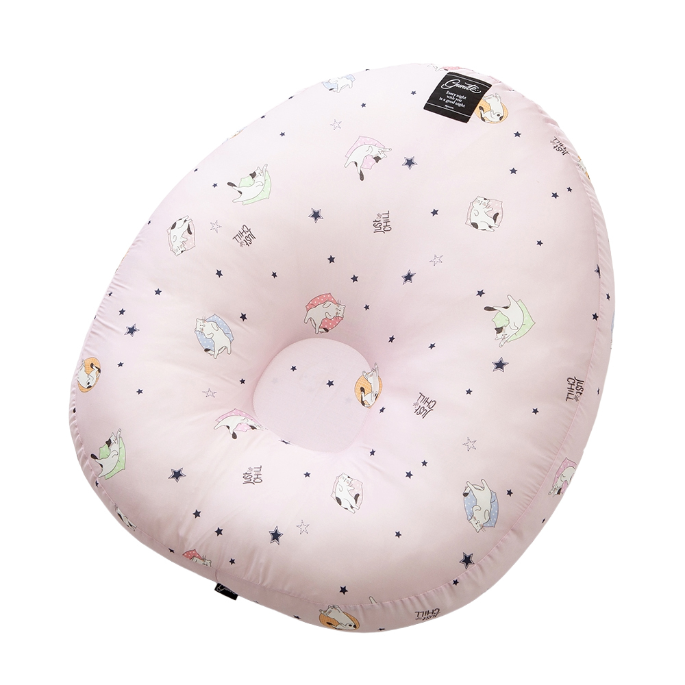 gunite 寶寶懶骨頭‧包覆機能親子互動窩(天絲棉加層坐墊系列)｜Chill慵懶貓