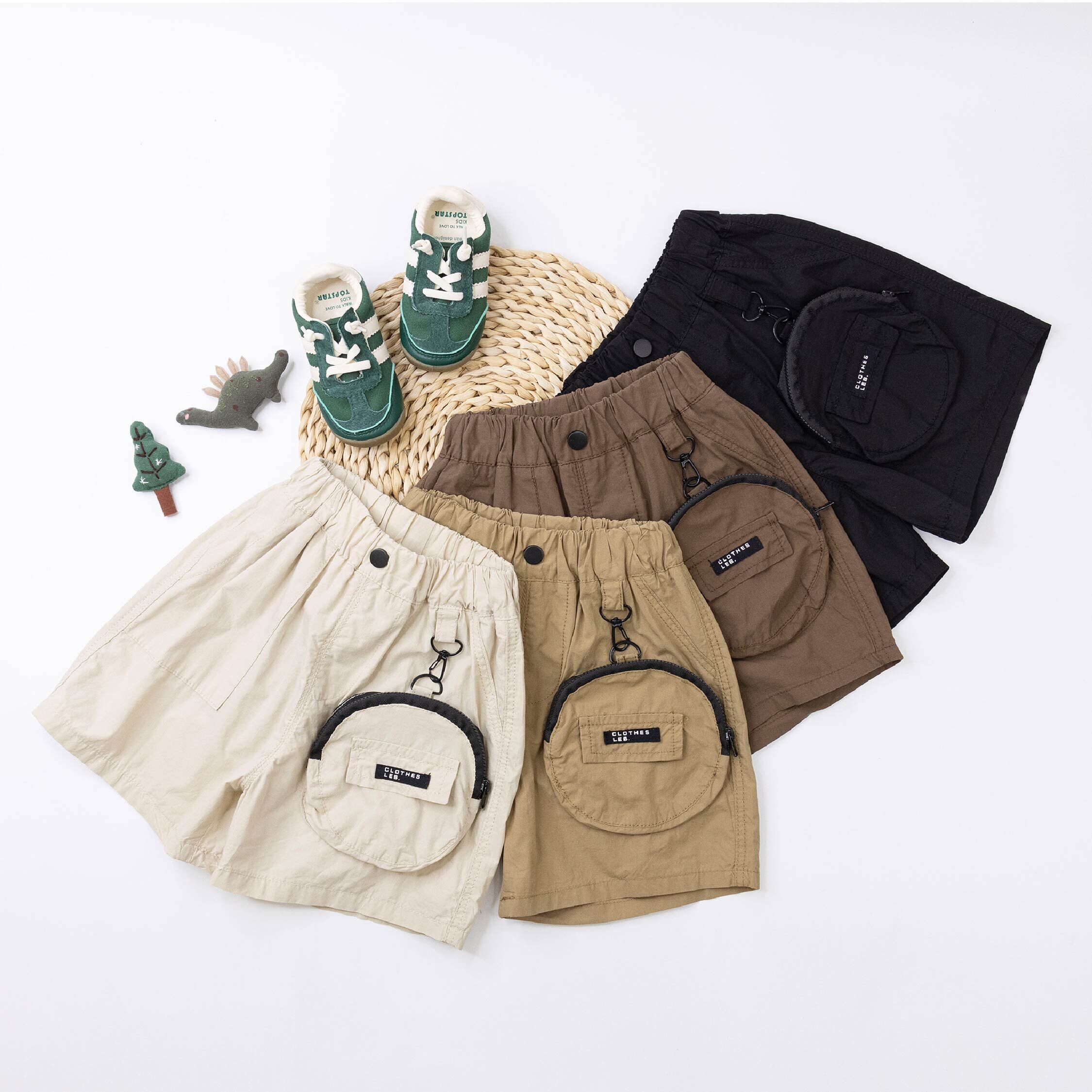 潮流拉鍊小包設計短褲＊四色 (H50745)