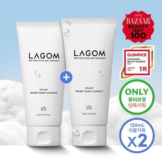 Lagom Cellup Micro Foam Cleanser 120ml+120ml