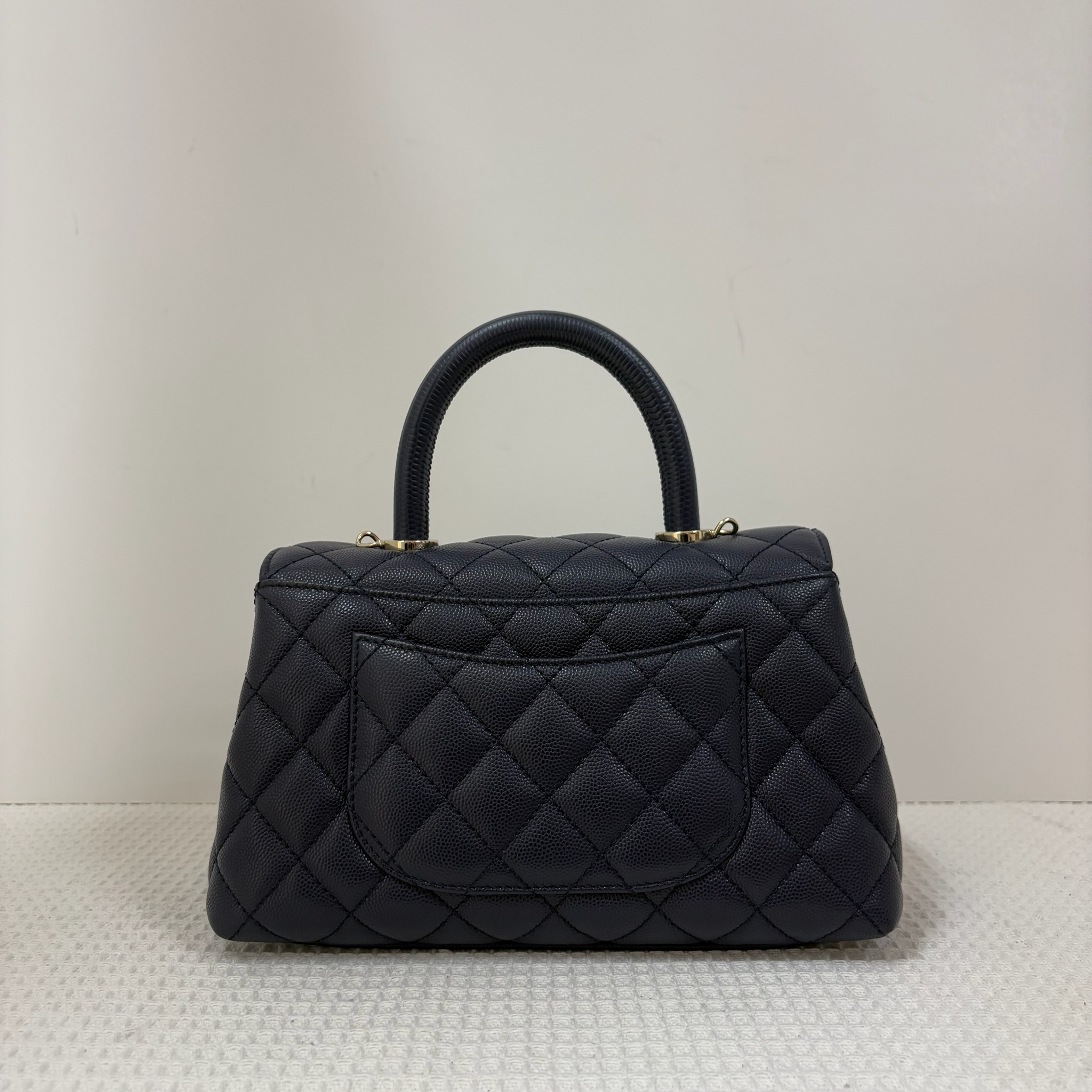 Chanel Coco Handle Bag - Navy / Ghw