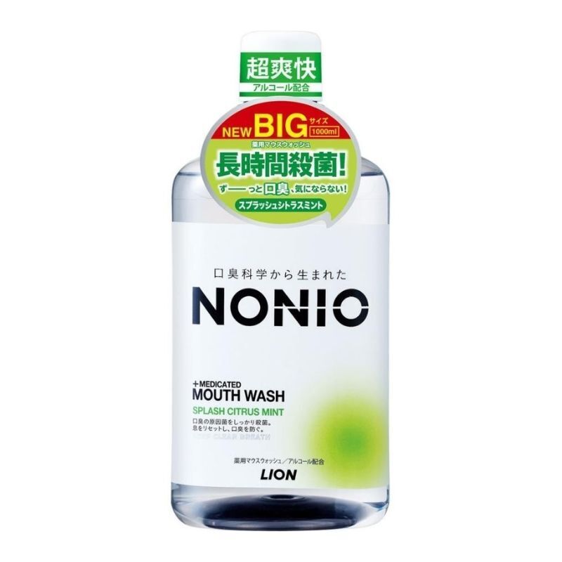 獅王 NONIO 漱口水1000ml 清新柑橘薄荷 綠 (Barcode: 4903301291930)