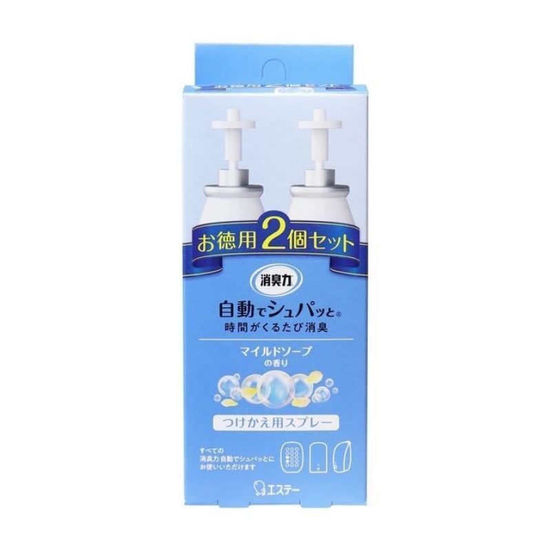 ST 雞仔牌 消臭力 自動感光消臭芳香噴霧補充裝 39ml x 2支 温和皂香 (Barcode: 4901070129041)