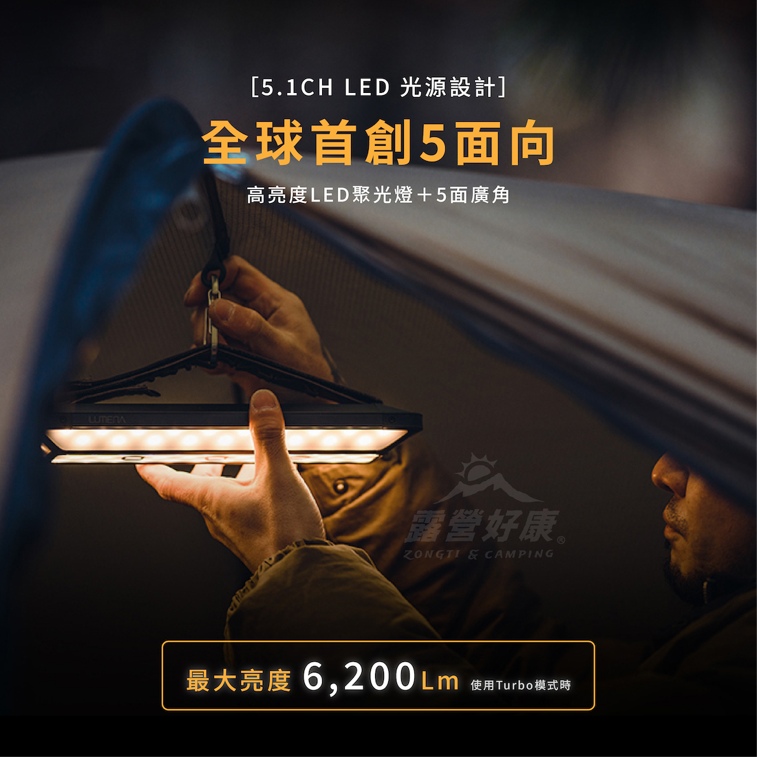 【N9 LUMENA】MAX 五面廣角行動電源LED燈 深海藍/深霧灰 G-W4-2