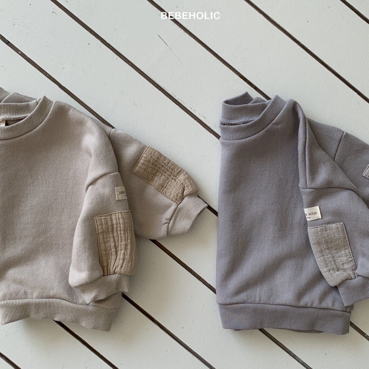 bebe 麵包感大學T