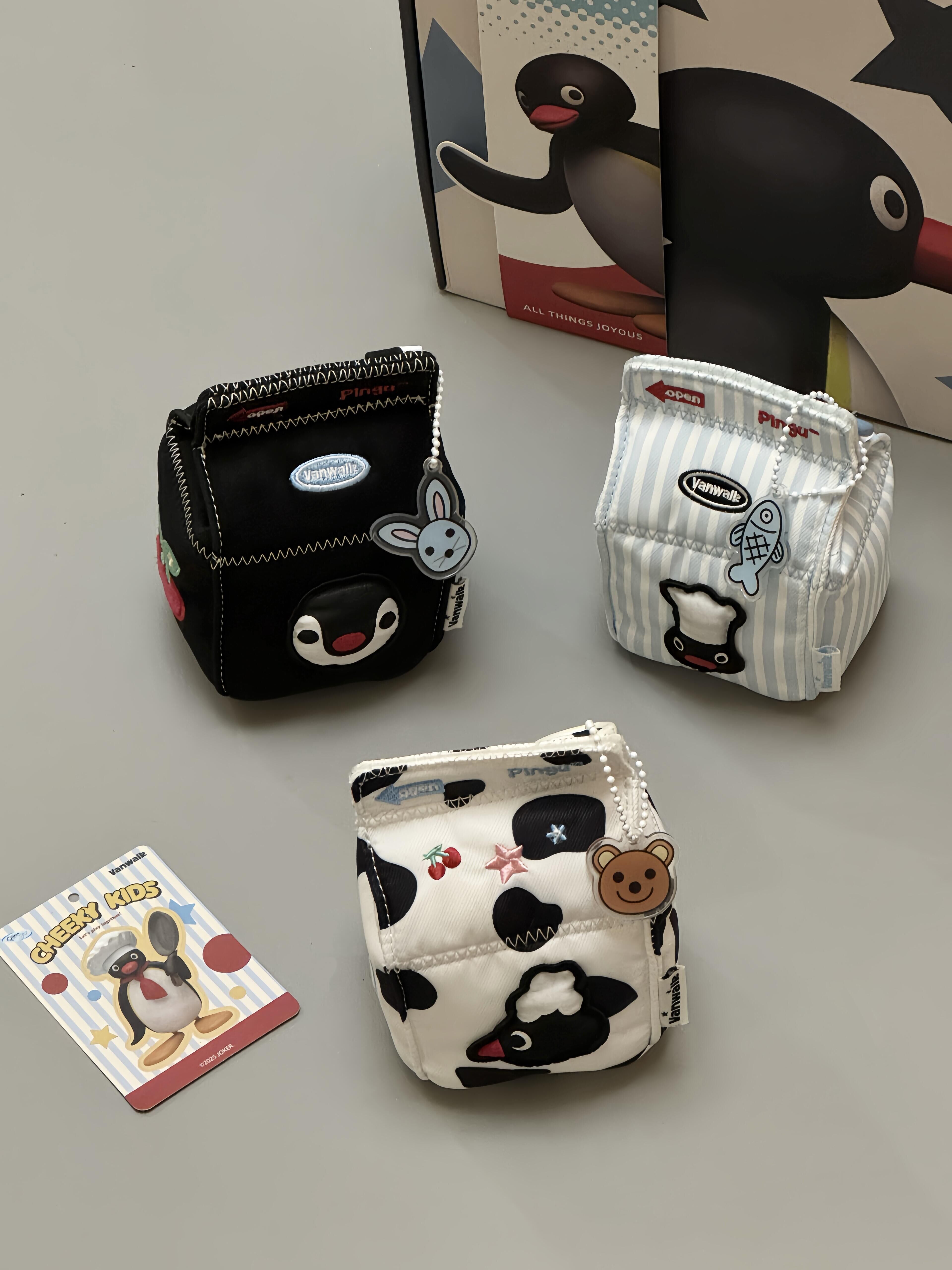 Vanwalk X Pingu 牛奶盒造型 迷你零錢包 收納包 鑰匙包 有掛繩 (任買兩件711免運)/預購