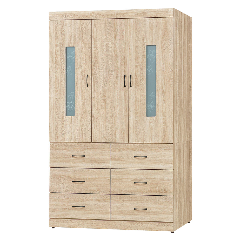 維坦斯3.9尺三門六抽衣櫃