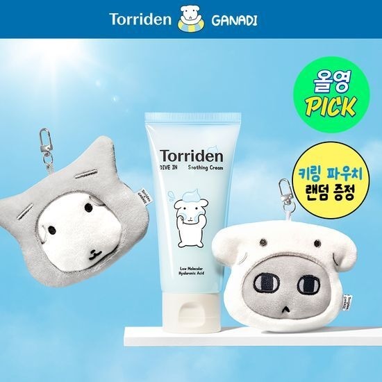 TORRIDEN DIVE-IN Low Molecule Hyaluronic Acid Soothing Cream 100ml+100ml (贈送Pouch Keyring)