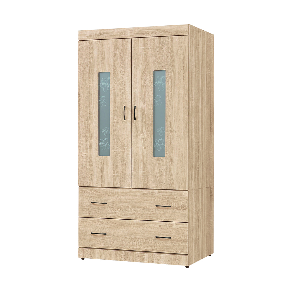 維坦斯2.7尺二門二抽衣櫃