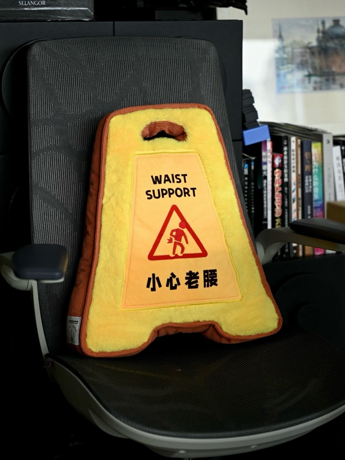 POPSUNDAY 小心老腰 警示 抱枕 靠枕