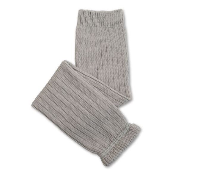 COLLEGIEN 羅紋針織羊毛襪套 Hélène -Gris Perle珍珠灰