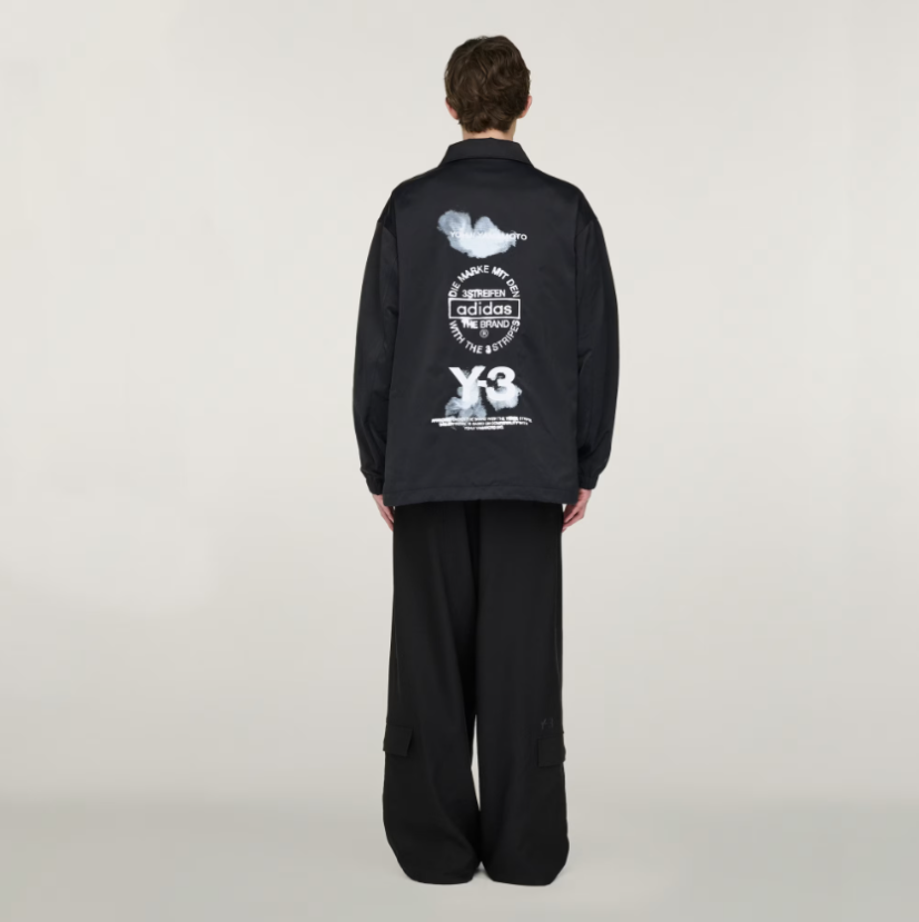 【 Y-3 GFX COACH JACKET 日式墨染教練外套 - 黑 】