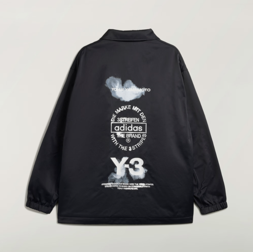 【 Y-3 GFX COACH JACKET 日式墨染教練外套 - 黑 】