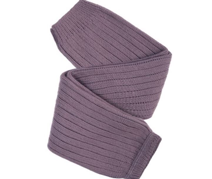 COLLEGIEN 羅紋針織羊毛襪套 Hélène - Glycine du Japon 紫藤