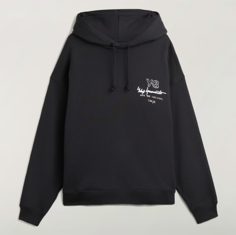 【 Y-3 GRAPHIC FT HOODIE 手寫東京標誌連帽上衣 - 黑 】