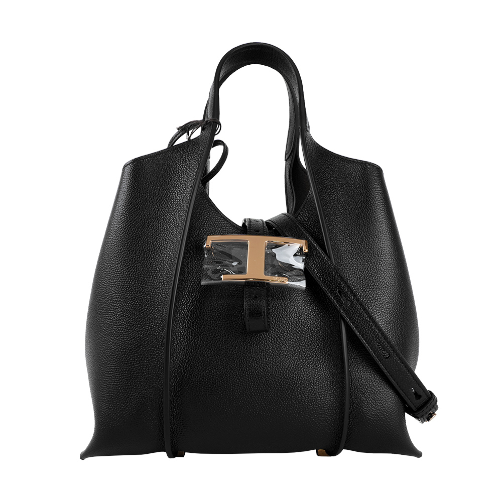 【Tod's】T Timeless 附小袋迷你手提/斜背二用包(黑色)