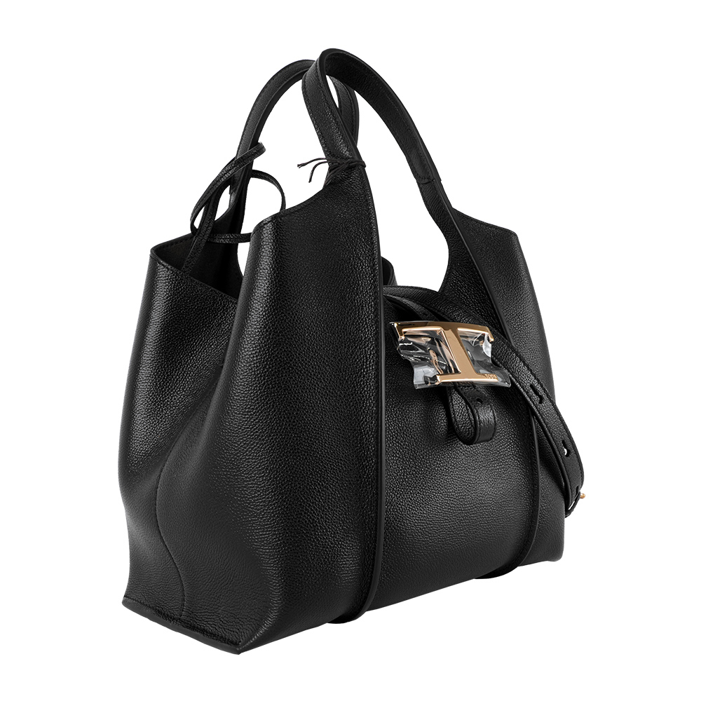 【Tod's】T Timeless 附小袋迷你手提/斜背二用包(黑色)