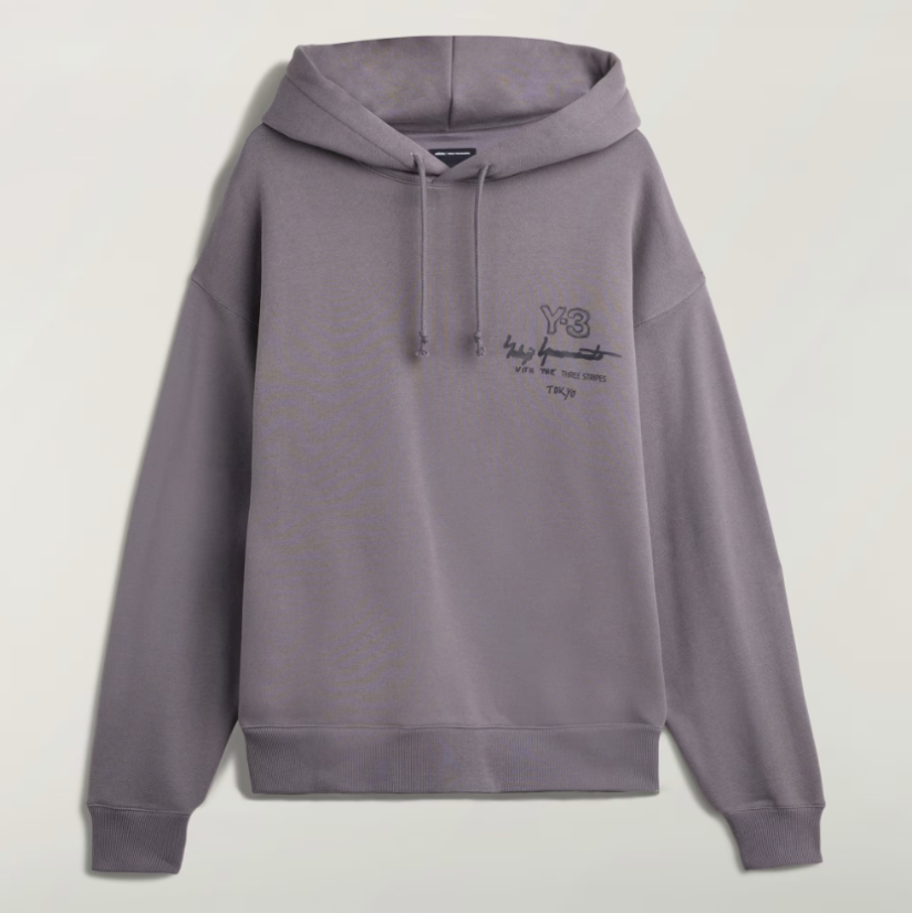 【 Y-3 GRAPHIC FT HOODIE 手寫東京標誌連帽上衣 - 花崗岩灰 】