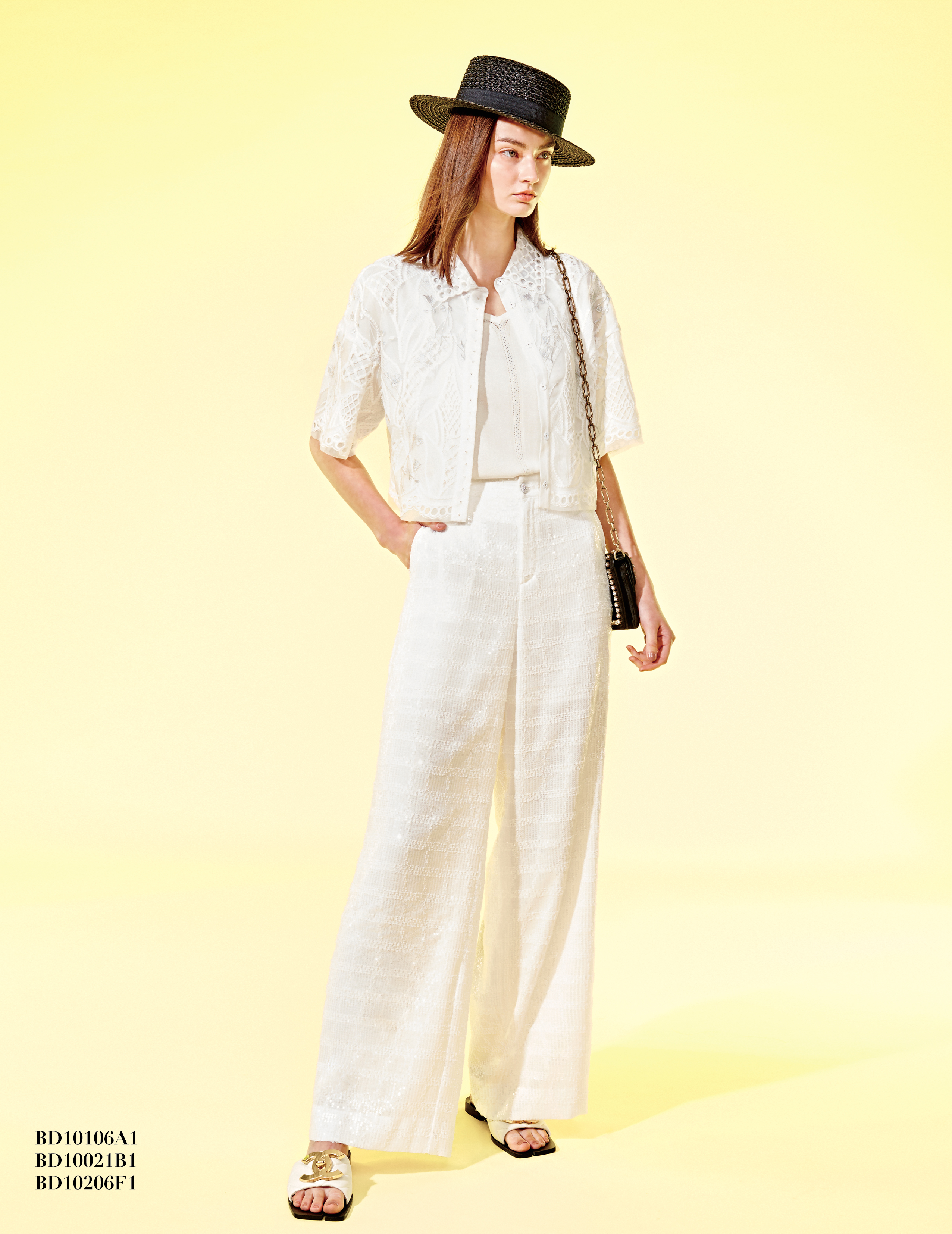 BD10106A1 新藝術花園編織挖空刺繡蕾絲襯衫式外套