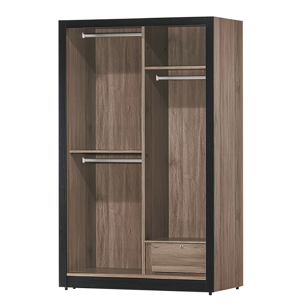 溫森4.1尺工業風推門/拉門衣櫃