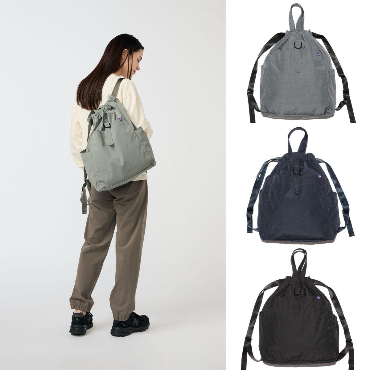 預購┃日本 TNF 紫標 Mountain Wind Day Pack 束口 手提 後背包