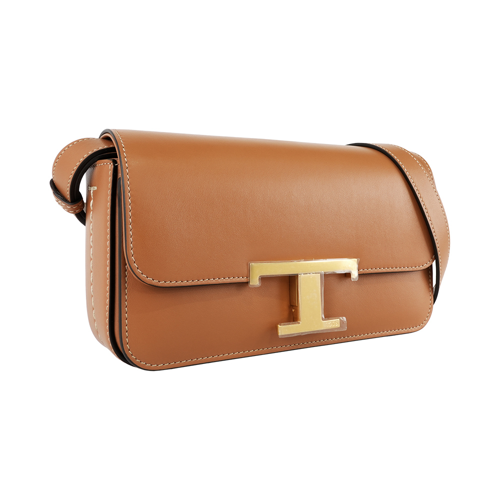 【Tod's】T Timeless 光滑小牛皮翻蓋長型二用包(Micro)(米黃色)