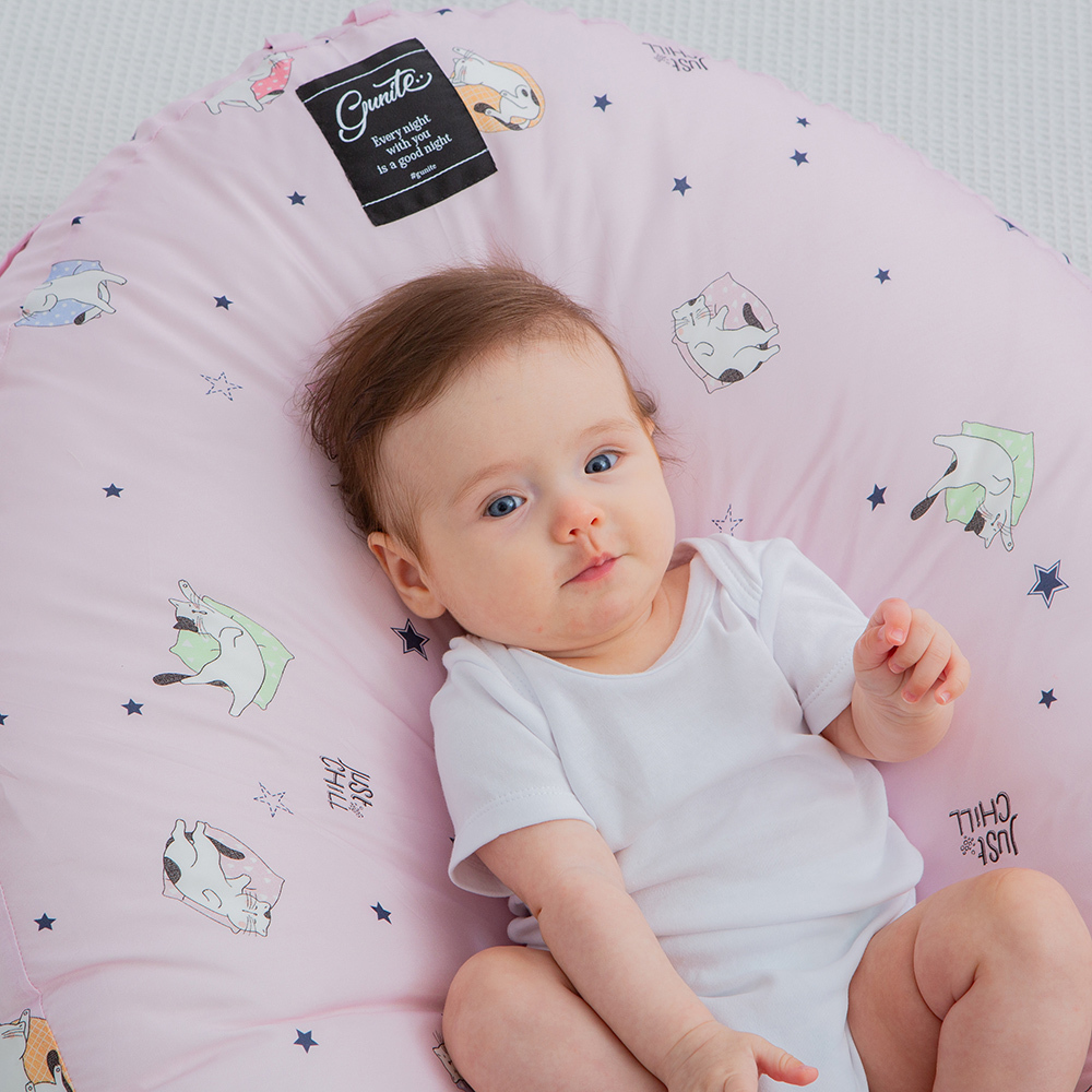 gunite 寶寶懶骨頭‧布套(天絲棉加層坐墊系列)｜Chill慵懶貓