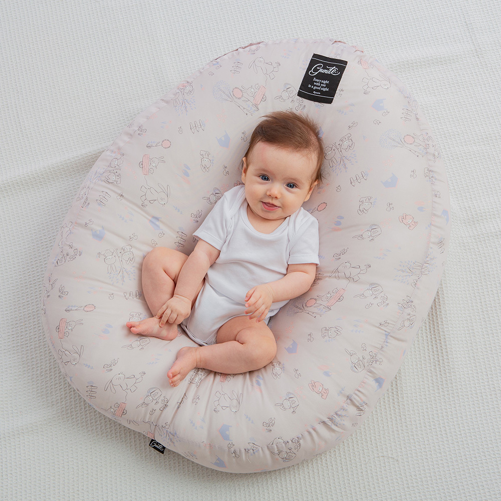 gunite 寶寶懶骨頭‧布套(天絲棉加層坐墊系列)｜Ruru推車兔