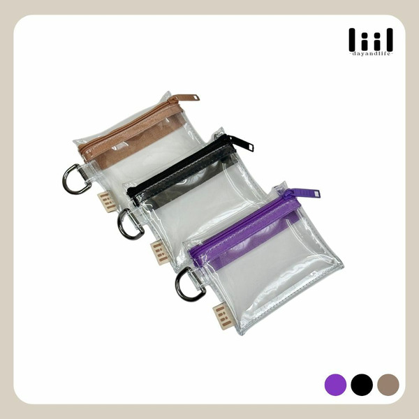 理理包liil 雙拉鍊透明卡包 3色任選