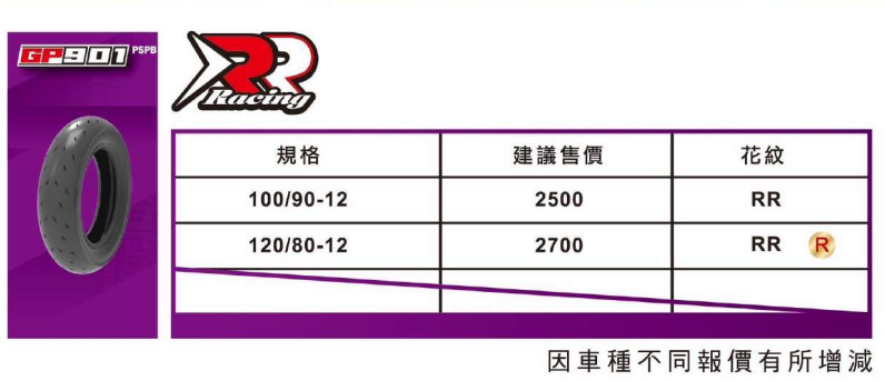 【GP901】紫標 KINGS TIRE  RACING RR三王胎 競技熱熔胎