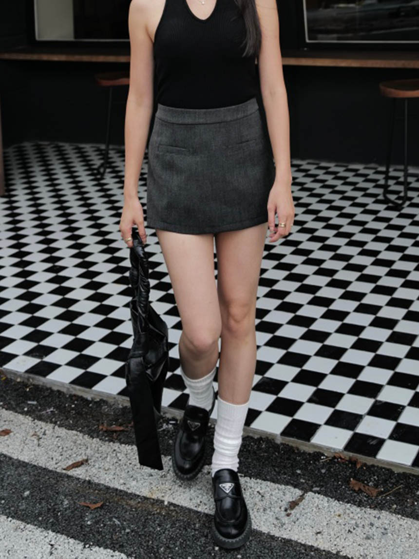 A字前口袋西裝褲裙*2色