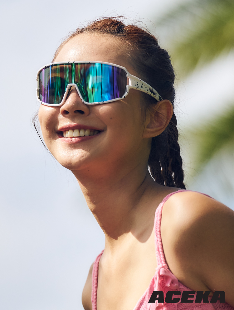 TRENDY  黑曜碎影運動太陽眼鏡(全框款)