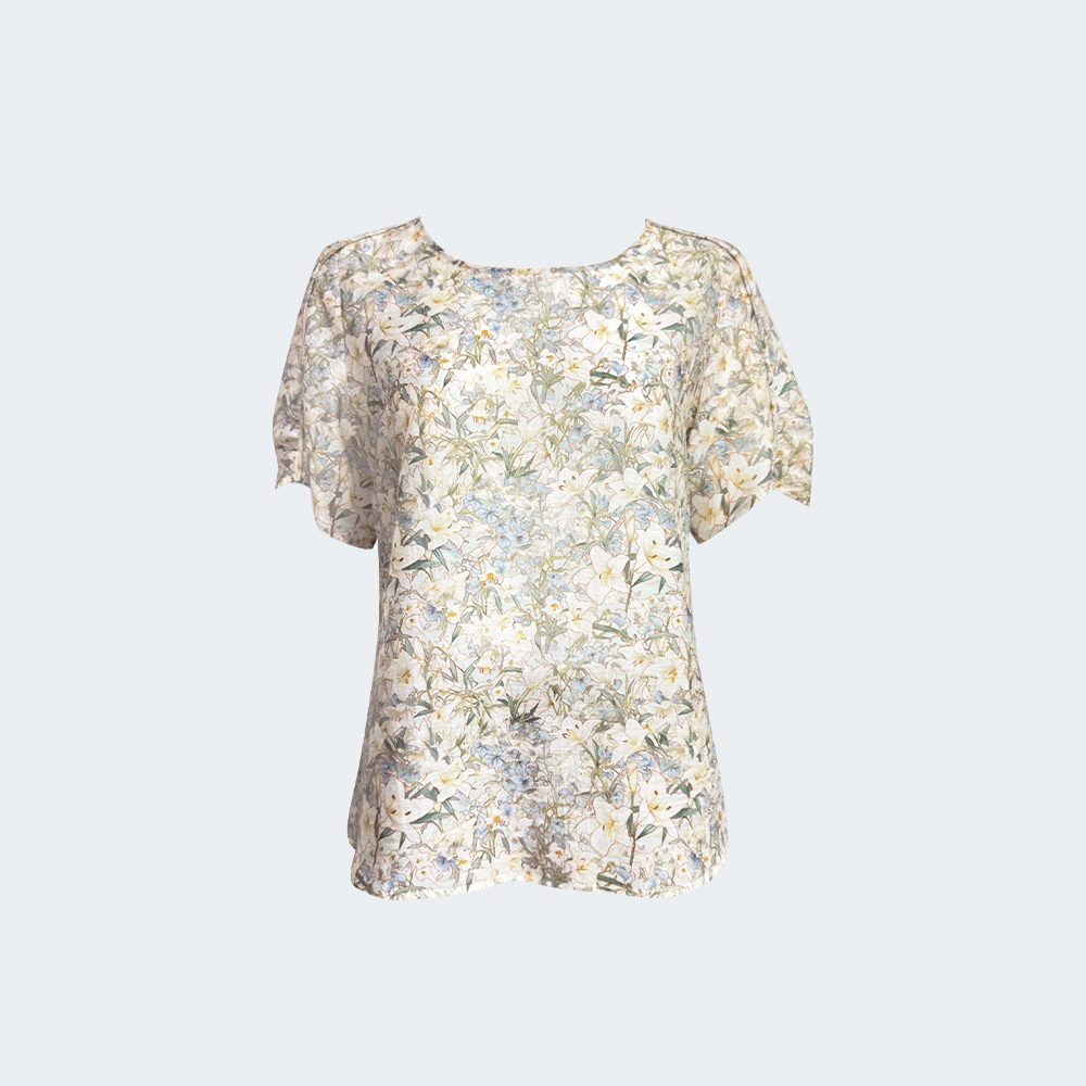 晨光花園輕感寬袖天絲上衣