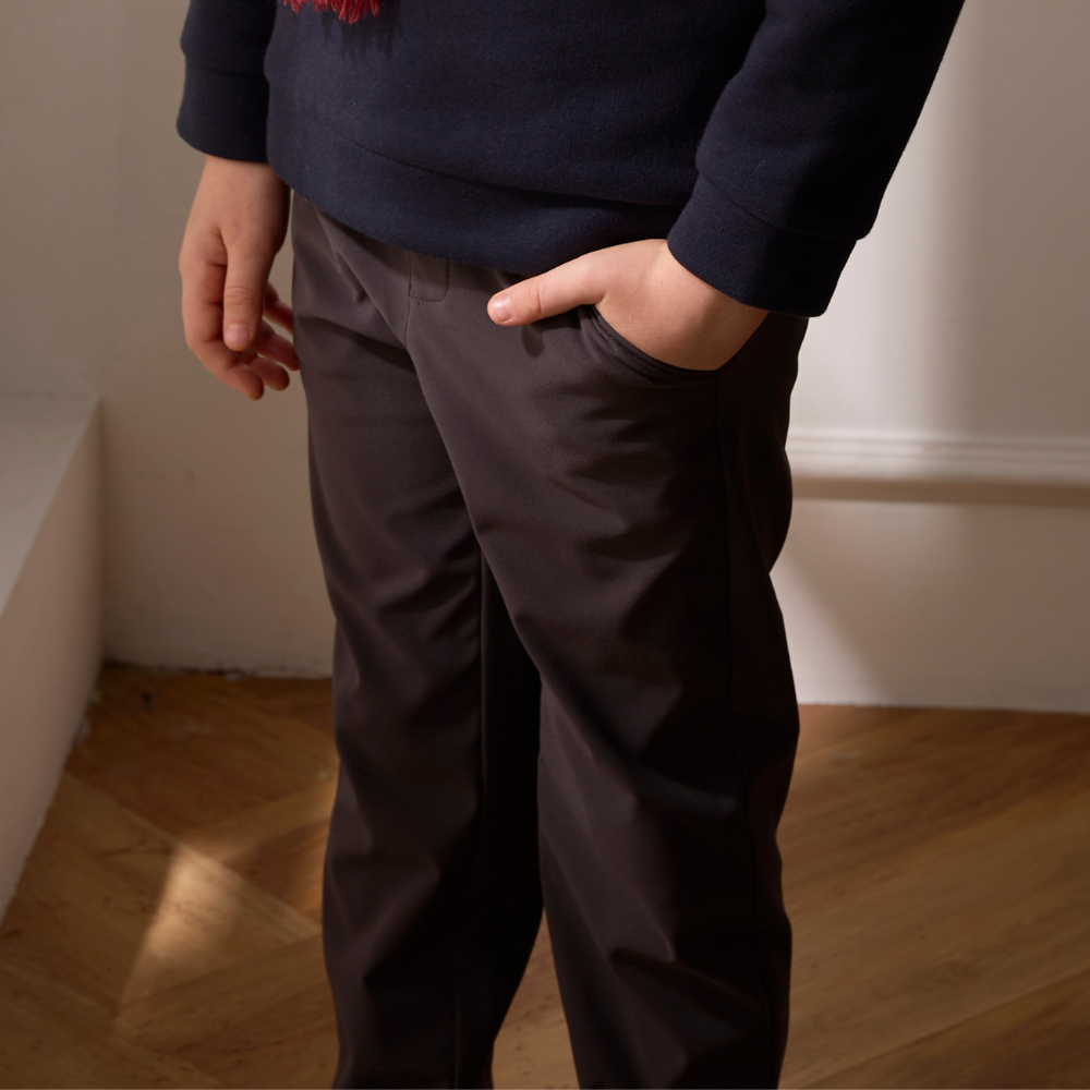 PIPPY帥氣百搭彈性長褲 灰