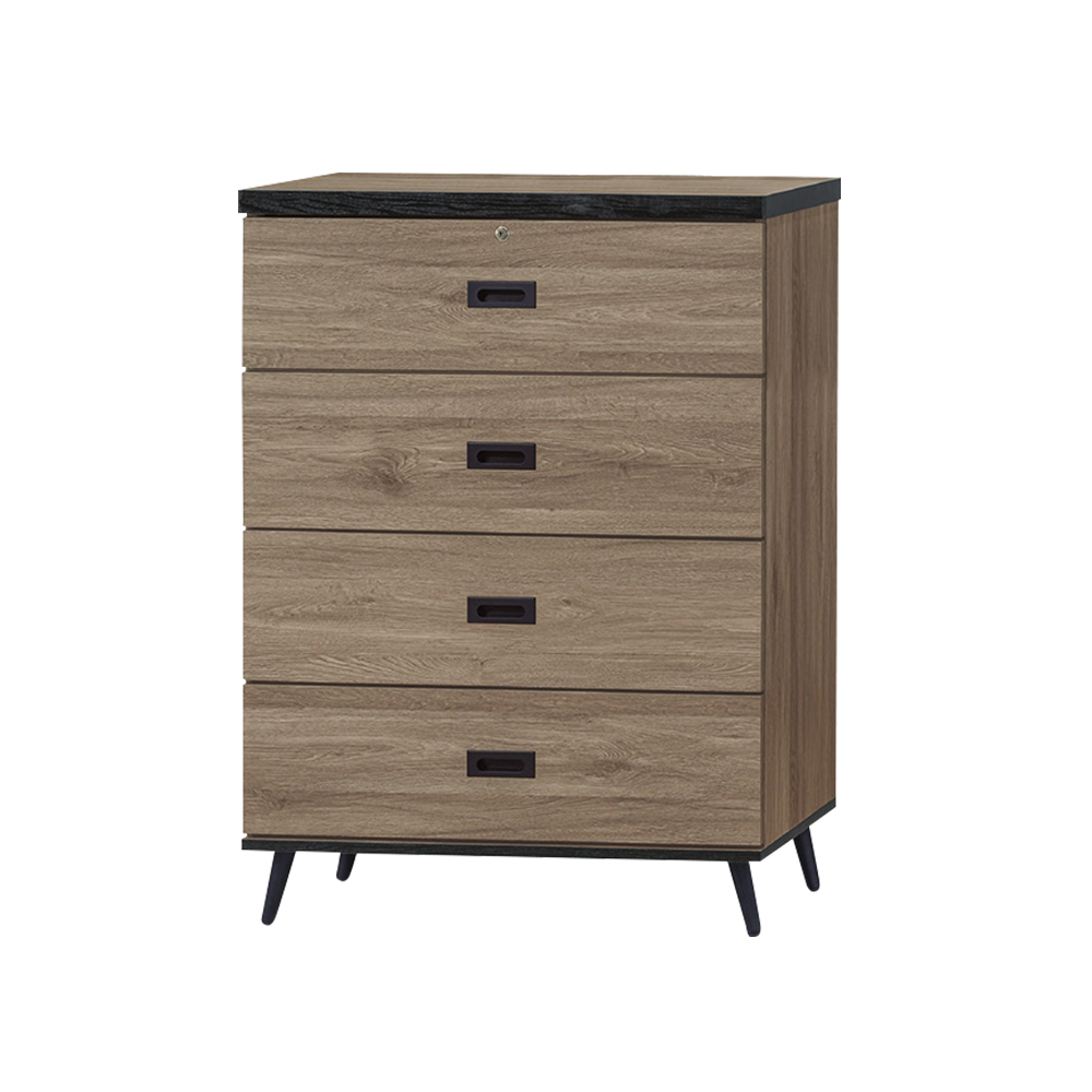 溫森2.7尺工業風四斗櫃/四抽收納櫃/置物櫃