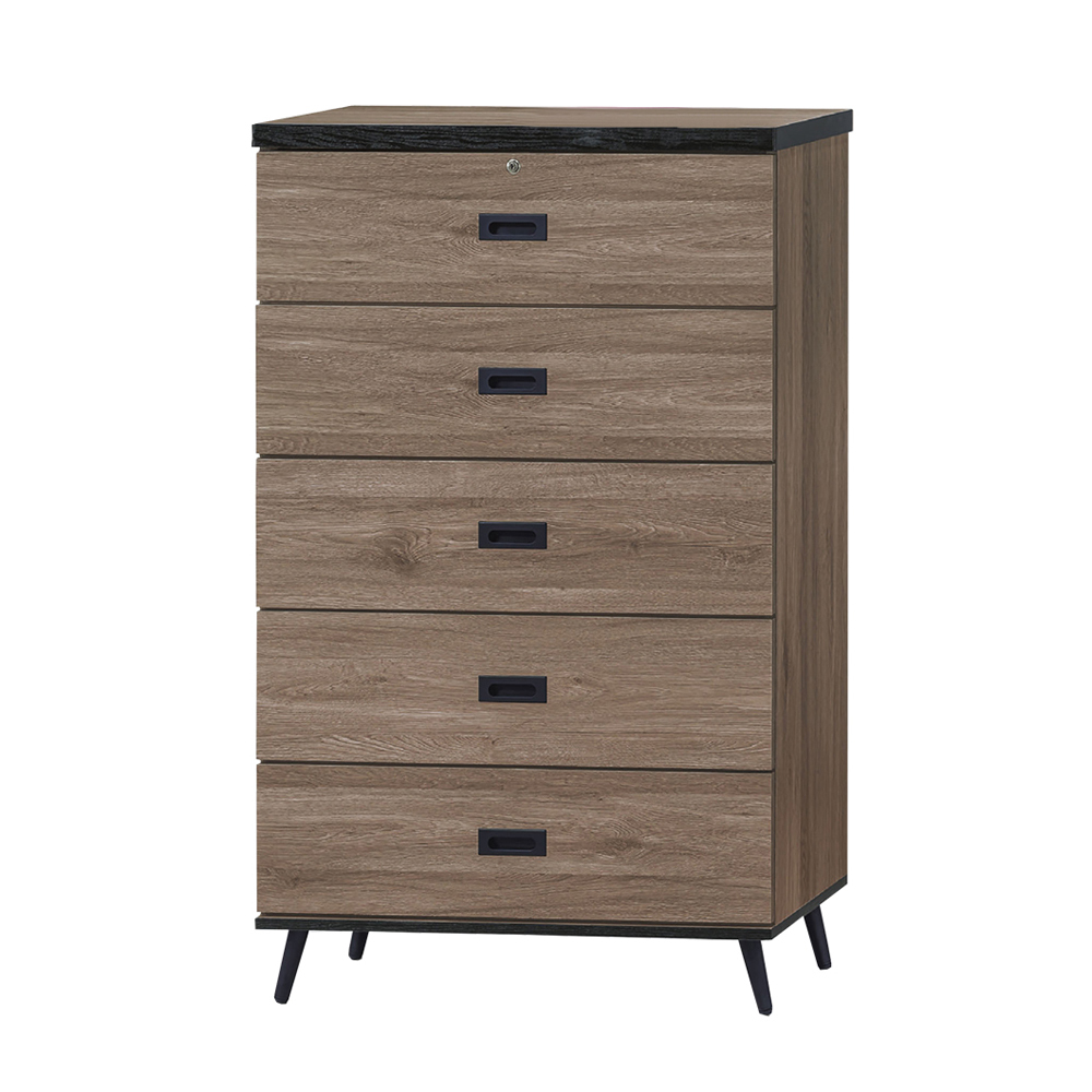 溫森2.7尺工業風五斗櫃/五抽收納櫃/置物櫃