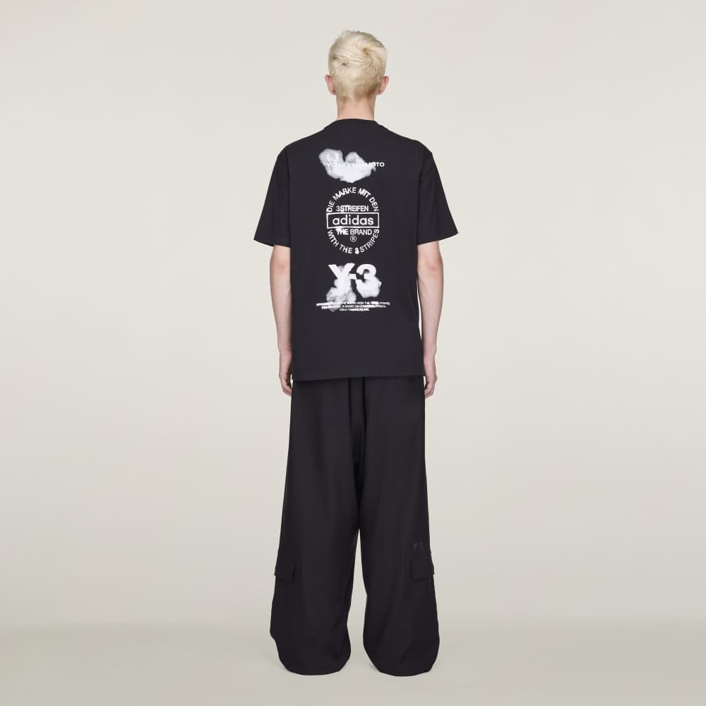 【 Y-3 GFX SS TEE 日式墨染短T - 黑 】