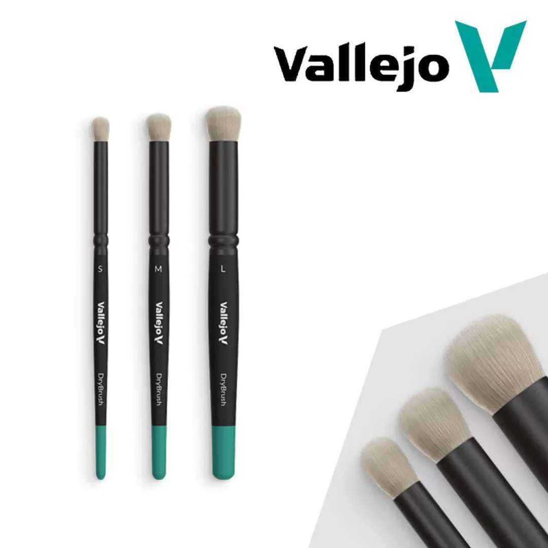 Vallejo Dry Brush Set (Small - Medium - Large)